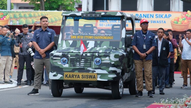 Mobil listrik tenaga surya karya siswa SMK Budi Utomo Gadingmangu Jombang Foto SMK Budi Utomo