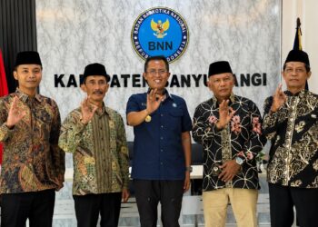 DPD LDII Banyuwangi dan BNNK Banyuwangi memperkuat sinergi membentengi generasi muda dari bahaya narkoba Foto LINES Banyuwangi
