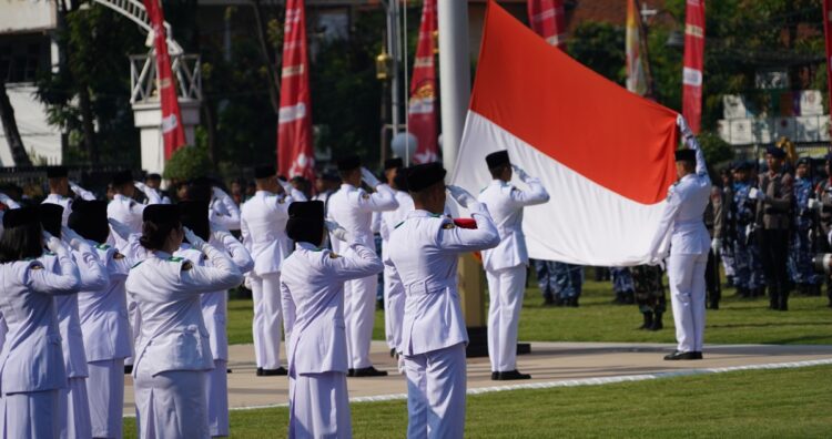 Upacara peringatan Hari Lahir Pancasila di Gedung Negara Grahadi Surabaya Foto LINES Jatim