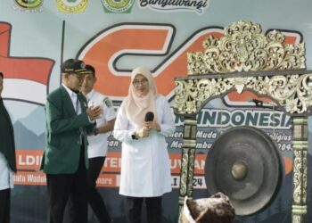 Bupati Banyuwangi menghadiri dan membuka Permata CAI ke 45 yang digelar LDII di Bumi Perkemahan Waduk Sidodadi Glenmore Rabu 1072024 Foto LINES Banyuwangi