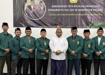 Dwi Pramono tengah menegaskan pentingnya tata kelola organisasi yang baik dalam konsolidasi LDII Kabupaten Malang agar program memberi manfaat nyata bagi masyarakat Foto LINES Malang