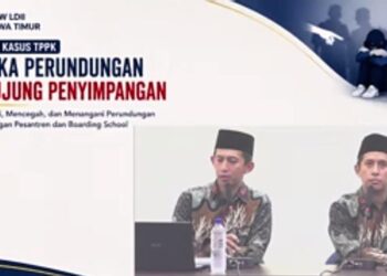Dewan Pimpinan Wilayah (DPW) Lembaga Dakwah Islam Indonesia (LDII) Jawa Timur menggelar Diskusi Tim Pencegahan dan Penanganan Kekerasan (TPPK) secara daring via Zoom, Minggu (12/7)