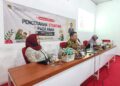 Praktisi Gizi Dinas Kesehatan Kabupaten Jombang Hafidz Mauludin memaparkan materi pencegahan stunting pada webinar LDII Jombang, Sabtu (11/7). Foto: LINES Jombang