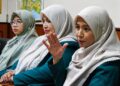 Sofia Sahid, psikolog sekaligus Ketua Biro PPKK DPW LDII Jawa Timur, memaparkan pentingnya pencegahan perundungan melalui pendampingan psikologis, Minggu (12/7/2026). Foto: LINES Jatim