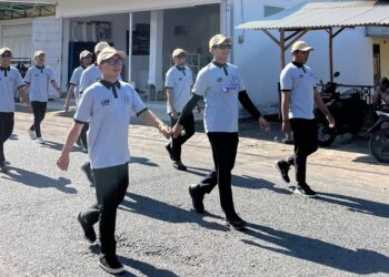 Pemuda LDII Bagorejo mengikuti lomba gerak jalan dalam rangka HUT ke-81 Kemerdekaan RI di Desa Bagorejo, Banyuwangi, Sabtu (8/8/2026). Foto: LINES Banyuwangi