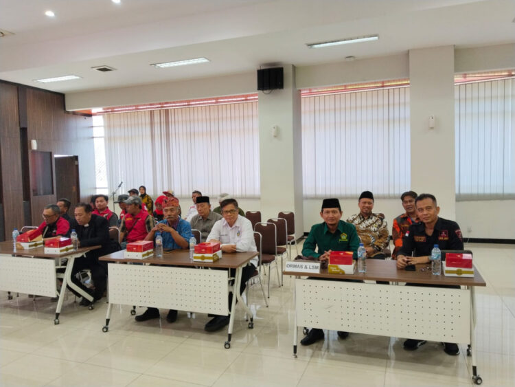 Ketua LDII Kabupaten Gresik Khusnul Hamidi saat mengikuti dialog kebangsaan di Polres Gresik Jumat 1482026 Foto LINES Gresik