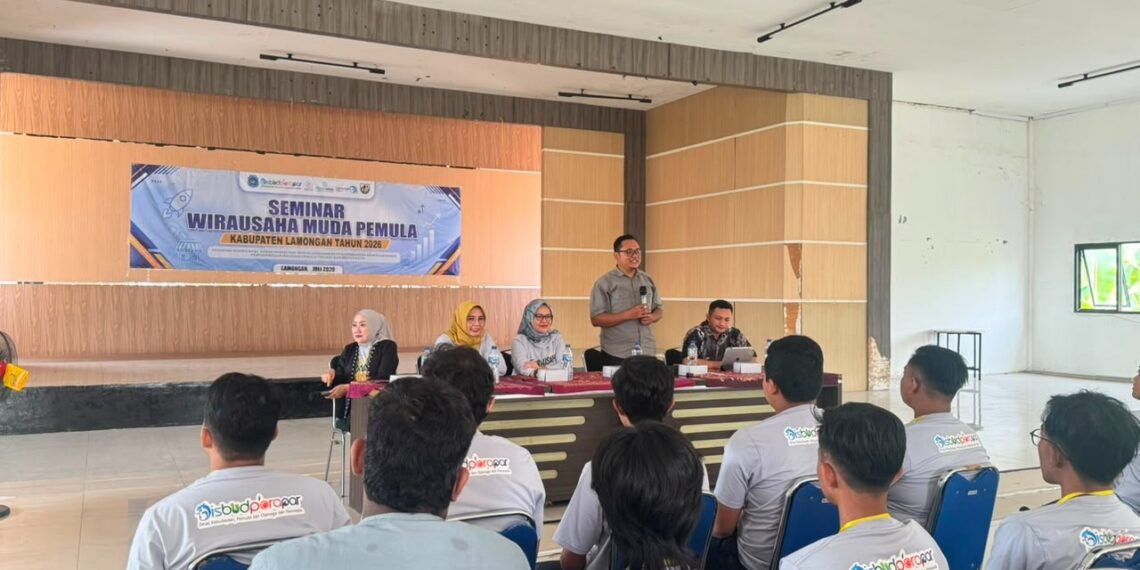 Pemuda LDII Lamongan mengikuti Seminar Wirausaha Muda Pemula Kabupaten Lamongan 2026 Senin 2072026 Foto LINES Lamongan