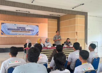 Pemuda LDII Lamongan mengikuti Seminar Wirausaha Muda Pemula Kabupaten Lamongan 2026 Senin 2072026 Foto LINES Lamongan