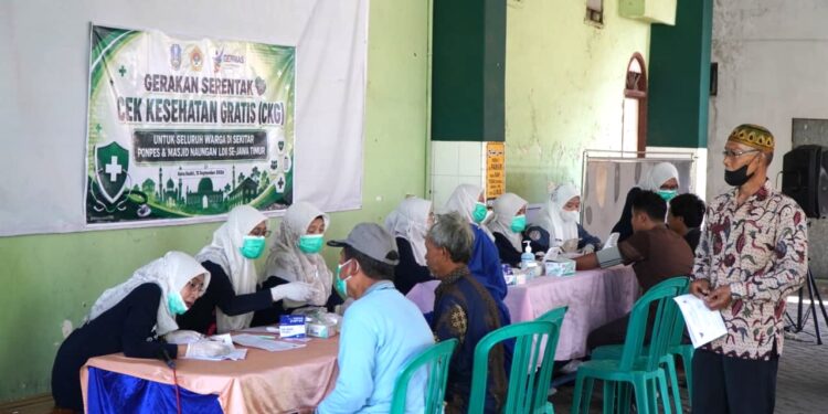 CekKesehatanGratisLDIIKotaKediriPonpesNurul Hakim AlFatah | LDII JAWA TIMUR PC LDII Mojoroto menggelar cek kesehatan gratis bagi 200 warga dan santri untuk mendukung deteksi dini penyakit dan pola hidup sehat Minggu 1392026 Foto LINES Kediri