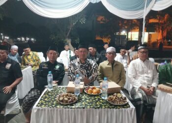 Pengurus Pimpinan Cabang (PC) LDII Kecamatan Taman menghadiri Pengajian Akbar yang digelar Pemuda Pancasila PAC Taman untuk memperingati Maulid Nabi Muhammad SAW 1448 Hijriah, MInggu (6/9). Foto: LINES Sidoarjo