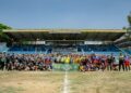 150 warga LDII meramaikan Fun Football LDII Cup III di Stadion Gelora Brantas Kota Batu untuk menyemarakkan Musda VI LDII Kota Batu Dok LINES Batu