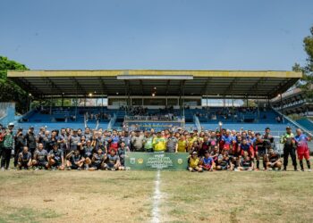 150 warga LDII meramaikan Fun Football LDII Cup III di Stadion Gelora Brantas Kota Batu untuk menyemarakkan Musda VI LDII Kota Batu Dok LINES Batu