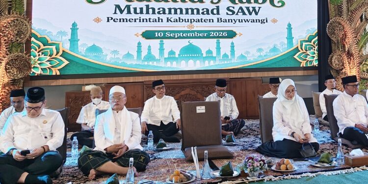 Pengajian Maulid Nabi Muhammad SAW 1448 Hijriah2026 Masehi di Pendopo Sabha Swagata Blambangan Banyuwangi Kamis 1092026 Foto LINES Banyuwangi