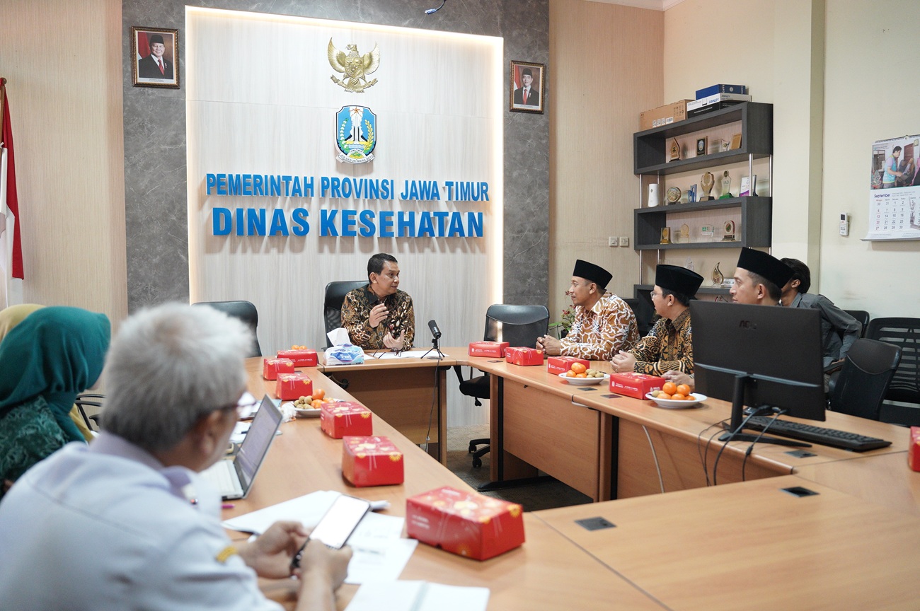 Jajaran LDII Jawa Timur berdiskusi dengan Dinas Kesehatan Jawa Timur terkait upaya memperluas cakupan program Cek Kesehatan Gratis