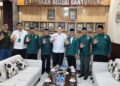 Pengurus DPD LDII Banyuwangi bersilaturahim dengan Kepala Kejari Banyuwangi Farid Gunawan untuk menjajaki kerja sama edukasi hukum bagi pelajar dan santri, Kamis (22/10/2026). Foto: LINES Banyuwangi