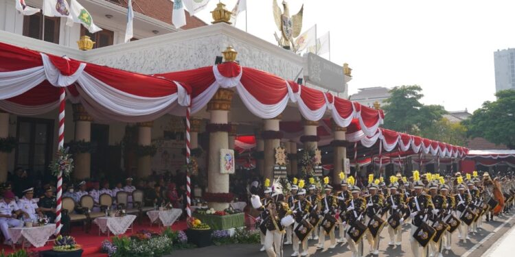upacaraharijadijawatimur81digrahadi | LDII JAWA TIMUR Upacara Peringatan Hari Jadi ke 81 Provinsi Jawa Timur di Gedung Negara Grahadi Surabaya Senin 12102026 Foto LINES Jatim