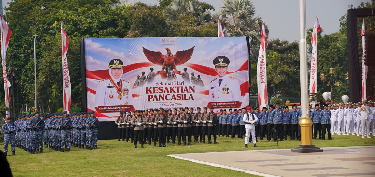 Upacara peringatan Hari Kesaktian Pancasila 2026 di Grahadi Surabaya